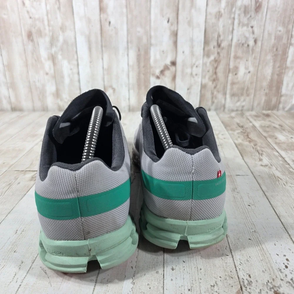 On Running Cloudflow Womens 10 Grey Mint Green Running Shoes 35.98208